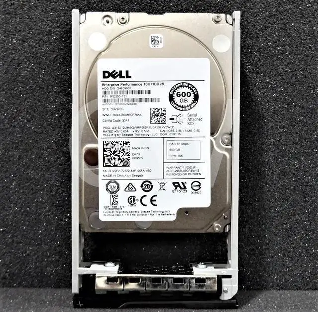 Main image of R95FV ST600MM0088 Dell ENTERPRISE 600GB 10K RPM 12Gbps 2.5"SAS HDD Hard Drive V8