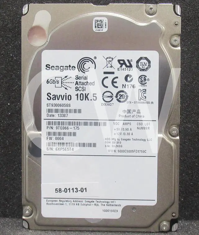 Main image of Seagate SAVVIO 10K.5 ST9300605SS 9TE066-175 300GB 10000RPM 6Gbps 64MB 2.5IN SAS Hard Drive - (Bare Drive ONLY)
Manufacturer: SEAGATE
Model Number: ST9300605SS
Product Type: Internal 2.5in HDD
Capacity