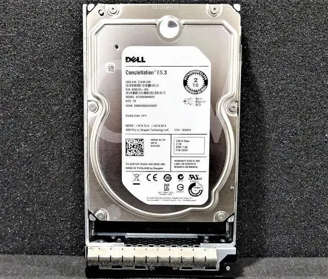 Main image of DELL ES.3 1P7DP ST2000NM0023 2TB 7.2K RPM 6Gbps 3.5" SAS HDD Hard Drive W/R Tray