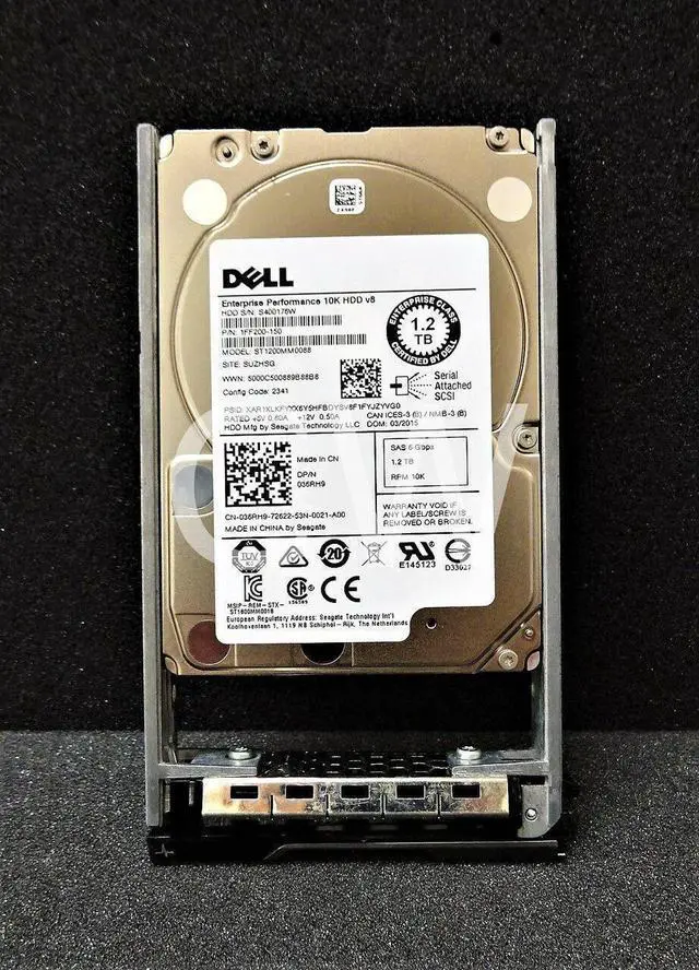 Main image of 36RH9 036RH9 Dell ENTERPRISE 1.2TB 10K RPM 6Gbps 2.5" SAS SERVER HDD Hard Drive