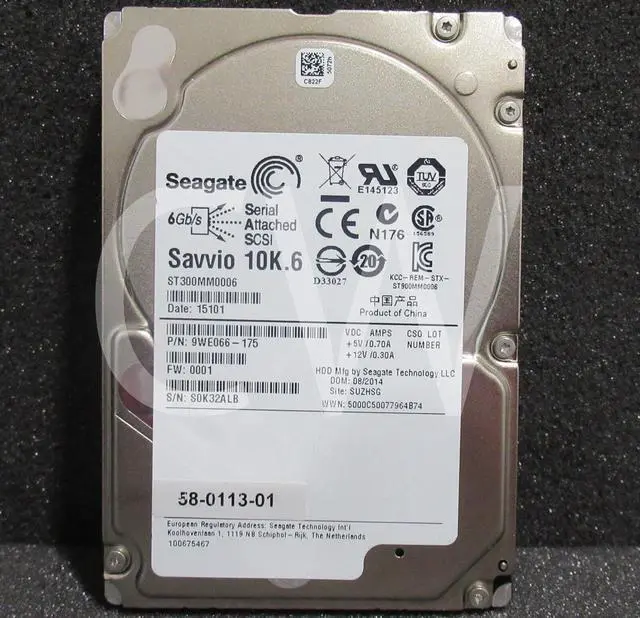 Main image of Seagate ST300MM0006 9WE066-175 300GB 10000RPM 6Gbps 2.5" SAS HDD Hard Drive - (ZERO HOURS)