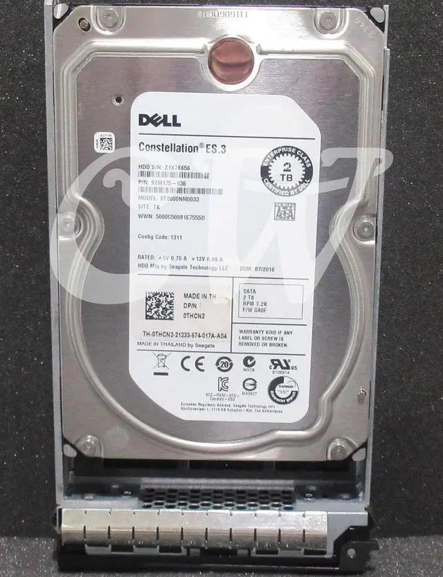 Main image of 0THCN2 ST2000NM0033 Dell CONSTELLATION ES.3 2TB 7.2K 6G 3.5" SATA Hard Drive
