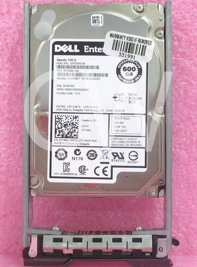 Main image of 7149N-CML ST9600205SS Dell COMPELLENT 600GB 10K 6G 64MB 2.5in SAS Hard Drive