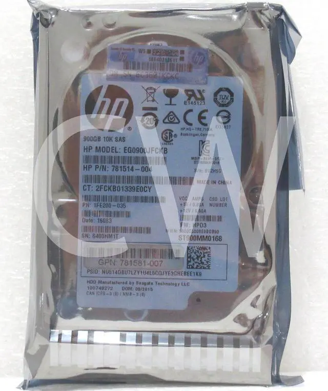 Main image of HP 785411-001 785069-B21 900GB 10K RPM 12Gb/s DP 2.5" SAS SERVER HDD Hard Drive