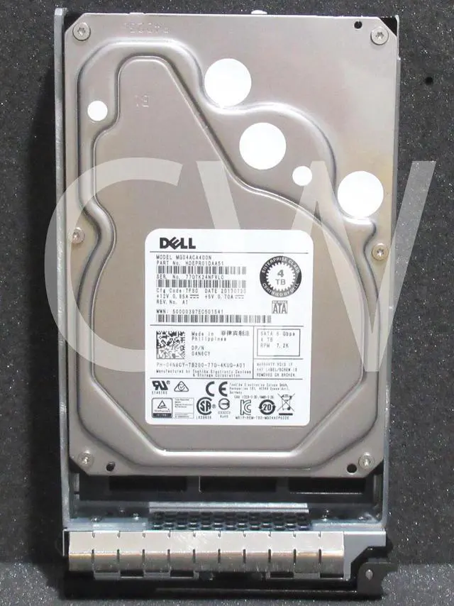 Main image of 4N6CY MG04ACA400N Dell ENTERPRISE  4TB 7.2K 6G 128MB HotSwap 3.5"SATA Hard Drive
