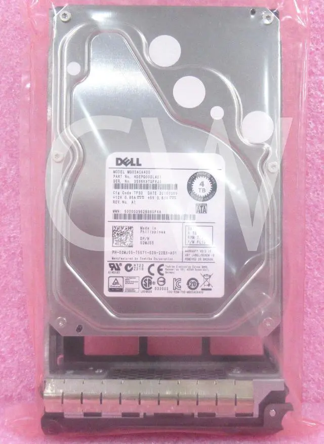 Main image of Dell ENTERPRISE 2MJ55 MG03ACA400 4TB 7.2K RPM 6Gb/s 3.5" SATA HDD Hard Drive