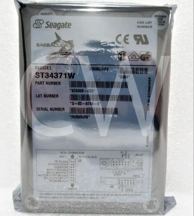 Main image of ST34371W Seagate 9C6006 4.3GB 7200RPM UltraWide SCSI 68-Pin 512KB 3.5"Hard Drive