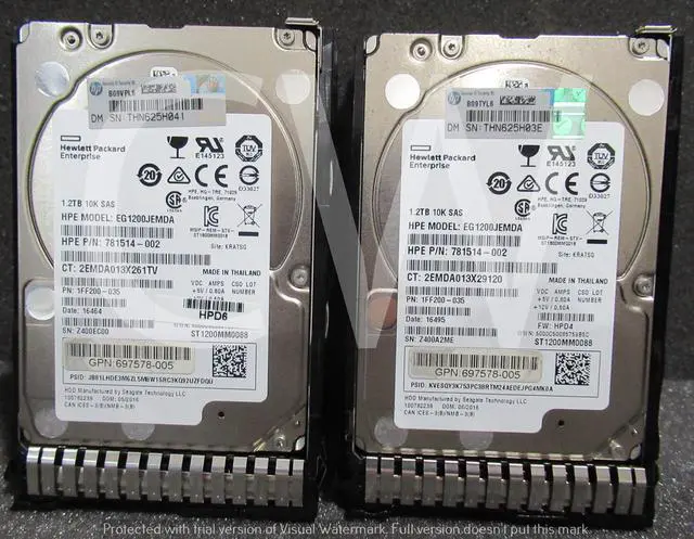 Main image of LOT OF 10 - HP 718292-001 718162-B21 1.2TB 10K RPM 6Gb/s 2.5" SAS Hard Drive