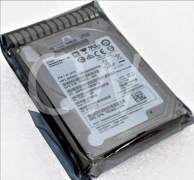 Alt view image 2 of 2 - 765869-001 765455-B21 HPE 2TB 7.2K RPM 6Gb/s 2.5" SATA SERVER HDD Hard Drive