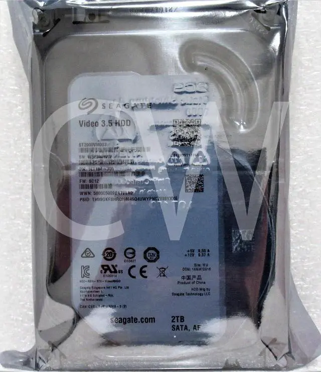 Alt view image 2 of 2 - Seagate VIDEO ST2000VM003 1ET164 2TB 2TB 5900RPM 6Gbps 3.5" SATA HDD Hard Drive
