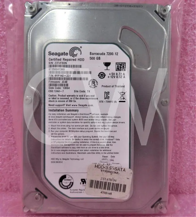 Main image of ST3500413AS 9YP142-304 Seagate 500GB 7200RPM 6Gbps 3.5"SATA HDD Hard Drive