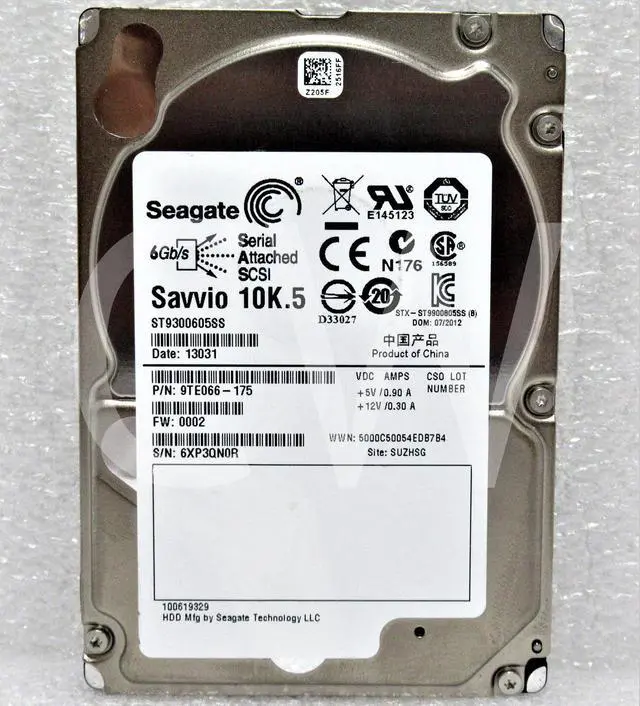 Main image of 0-HOURS ST9300605SS 9TE066 Seagate 300GB 10K RPM 6Gbps 2.5" SAS HDD Hard Drive