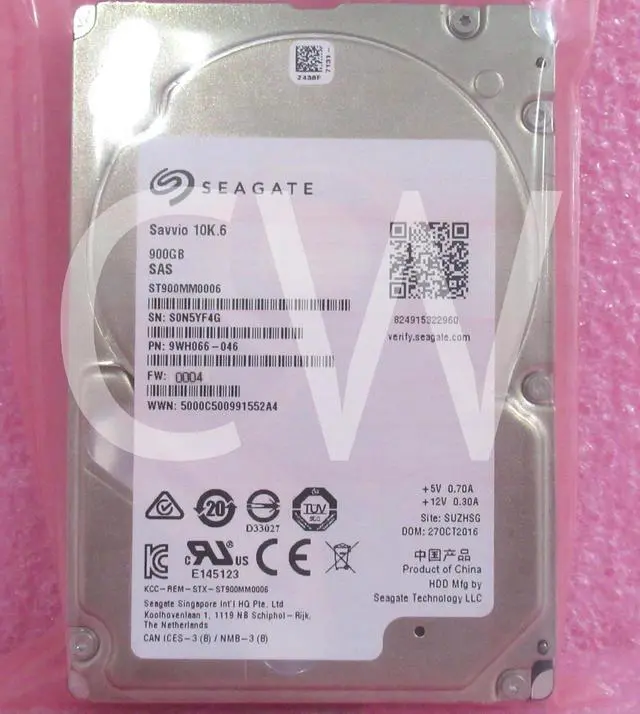 Main image of ST900MM0006 Seagate 9WH066 10K.6 900GB 10K RPM 6Gbps 2.5" SAS Hard Drive
