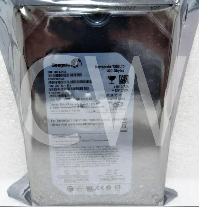 Main image of ST3320620AS Seagate 9BJ14G-308 320GB 7200RPM 3Gbps 3.5" SATA HDD Hard Drive