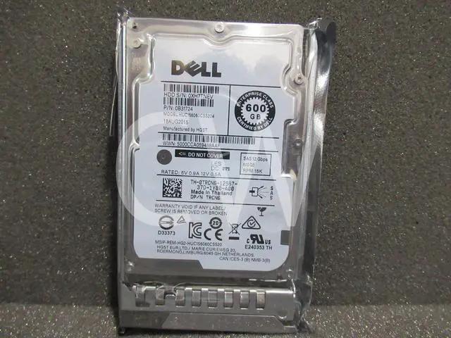 Alt view image 2 of 2 - TRCN6 400-ATIN Dell POWEREDGE GEN14 600GB 15K RPM 12Gbps 2.5" SAS HDD Hard Drive