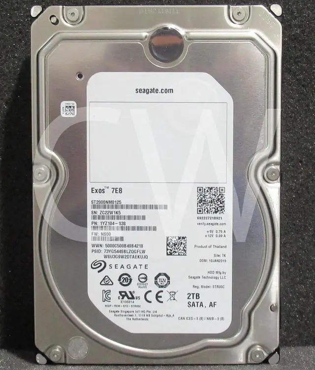 Alt view image 2 of 2 - ST2000NM0125 Seagate EXOS 1YZ104-038 2TB 7.2K RPM 6Gb/s 3.5" SATA HDD Hard Drive