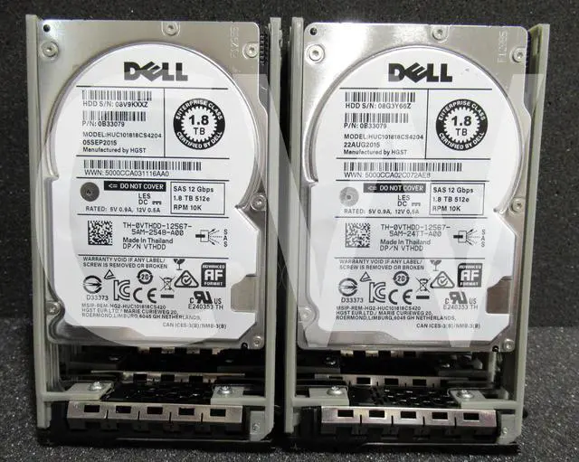 Main image of LOT OF 10-VTHDD HUC101818CS4204 Dell 1.8TB 10KRPM 12Gbps 2.5" SAS HDD Hard Drive