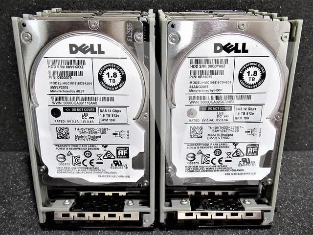 Alt view image 3 of 4 - LOT OF 10-VTHDD HUC101818CS4204 Dell 1.8TB 10KRPM 12Gbps 2.5" SAS HDD Hard Drive