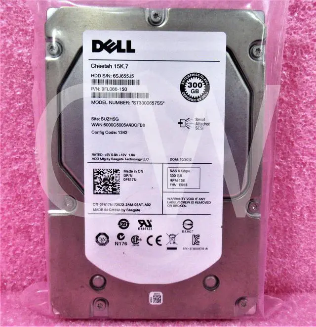 Alt view image 2 of 2 - F617N 0F617N Dell ST3300657SS 300GB 15000RPM 6Gbps 3.5" SAS HDD Hard Drive
