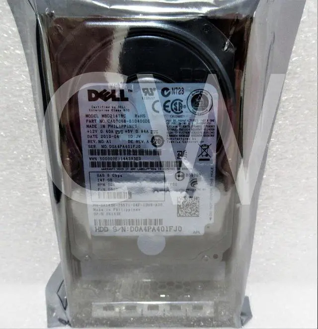 Alt view image 2 of 2 - 0-HRS X143K MBD2147RC DELL 146GB 10K RPM 6Gb/s 2.5"SFF SAS SERVER HDD Hard Drive