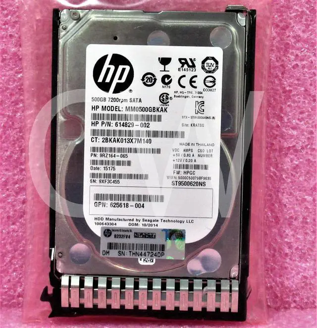Alt view image 2 of 2 - 656107-001 655708-B21 HP 500GB 7200RPM 6Gbps 2.5" SATA HDD Hard Drive W/Caddy