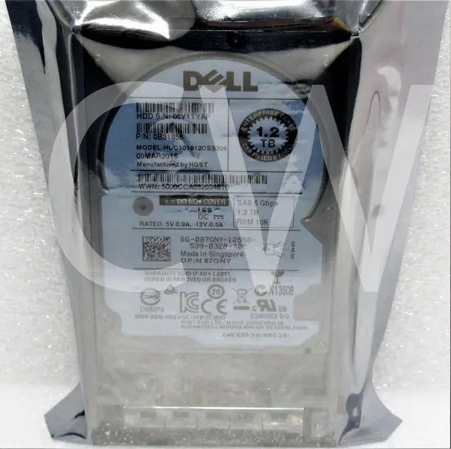 Alt view image 2 of 2 - 87GNY HUC101812CSS204 DELL ENT 1.2TB 10K RPM 6Gb/s 2.5"SAS SERVER HDD Hard Drive