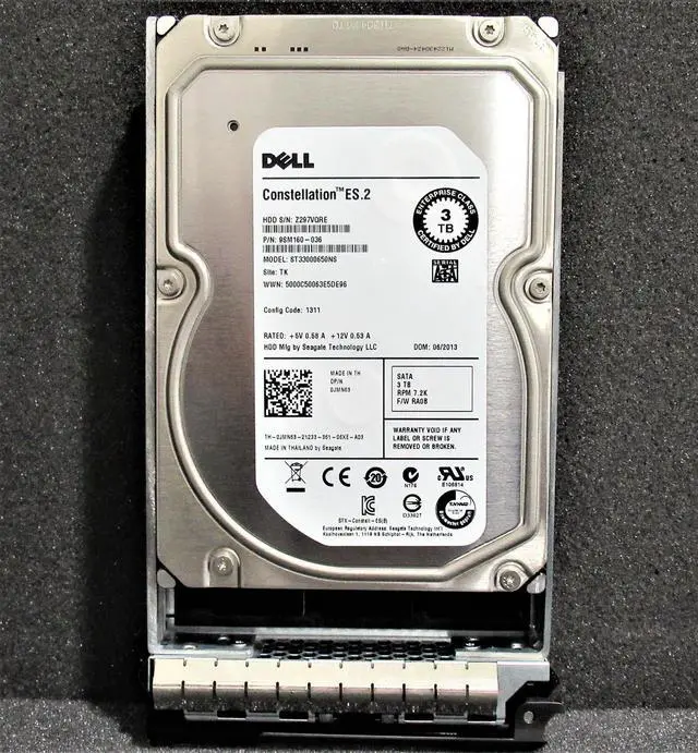 Alt view image 2 of 2 - JMN63 DELL ST33000650NS CONSTELLATION 3TB 7.2K 6GB 64MB 3.5'' SATA Hard Drive