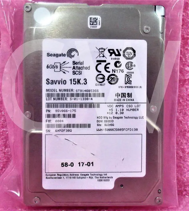 Alt view image 2 of 2 - ST9146853SS Seagate 9SV066 146GB 15K 6Gbps 64MB Cache 2.5" SAS HDD Hard Drive