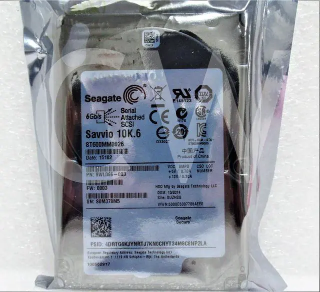Alt view image 2 of 2 - 0-HRS ST600MM0026 Seagate 9WL066 10K.6 600GB 10KRPM 6Gb/s 2.5"SAS HDD Hard Drive