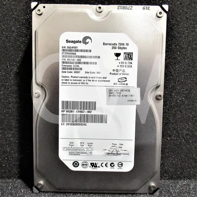 Alt view image 2 of 2 - ST3250620AS Seagate BARRACUDA 9BJ14E 250GB 7.2KRPM 3Gb/s 3.5"SATA HDD Hard Drive