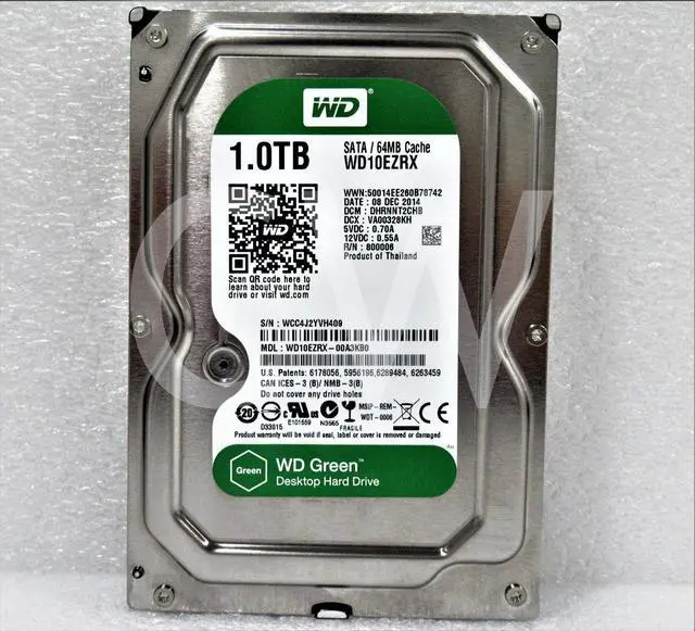 Alt view image 2 of 2 - 0-HOURS WD10EZRX Western Digital 1TB 5400RPM 6Gbps 3.5" SATA HDD HARD DRIVE