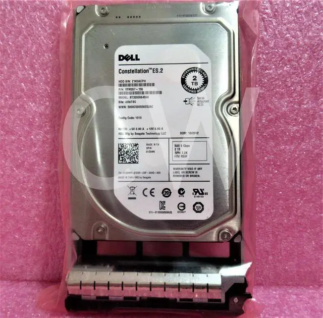 Alt view image 2 of 2 - 1D9NN ST32000645SS Dell 2TB 7.2KRPM 6Gb/s 3.5"SAS SERVER HDD Hard Drive W/R Tray
