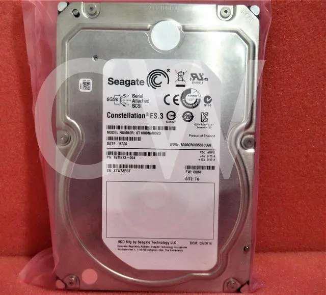 Alt view image 2 of 2 - ST1000NM0023 Seagate 9ZM273-004 1TB 7.2K RPM 6Gb/s 3.5" SAS HDD Hard Drive