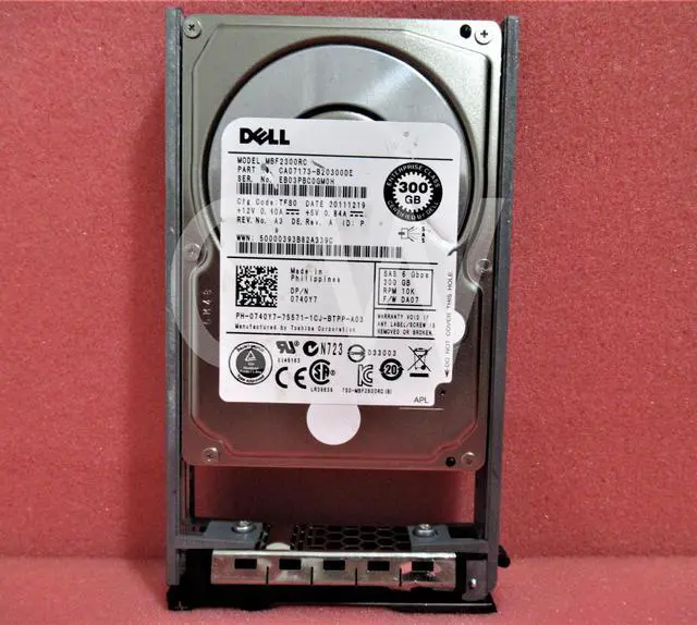 Alt view image 2 of 2 - 740Y7 MBF2300RC Dell 300GB 10K RPM 6Gbps 2.5" SAS SERVER HDD Hard Drive W/Caddy