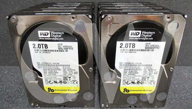 Alt view image 3 of 4 - LOT OF 10 - WD2000FYYZ Western Digital 2TB 7.2K RPM 6Gb/s 3.5" SATA Hard Drive