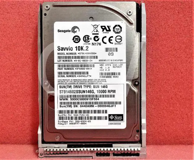 Main image of ST9146802SS 9F6066 Seagate SAVVIO 146GB 10K RPM 3Gb/s 2.5"SAS Hard Drive W/Caddy
