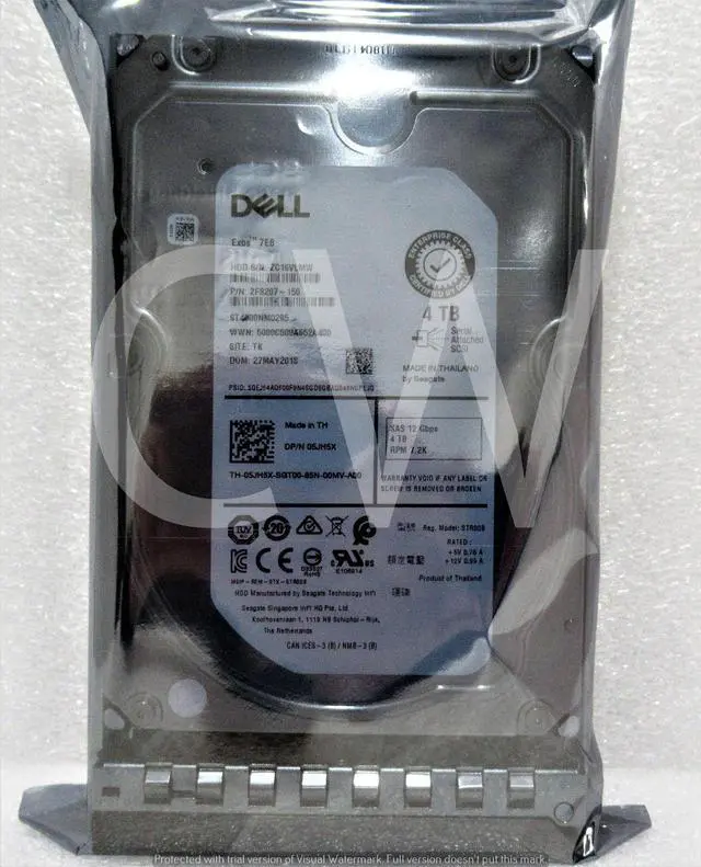 Alt view image 2 of 2 - 5JH5X ST4000NM0295 Dell 4TB 7200RPM 12Gbps 3.5" SAS HDD Hard Drive GEN14/Caddy