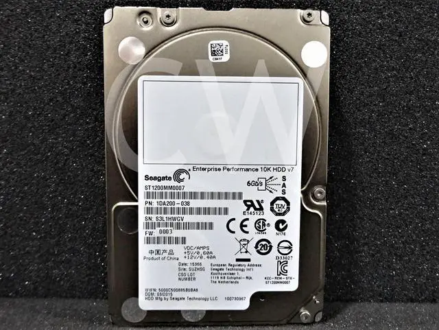Main image of LOT OF 10-ST1200MM0007 Seagate 1DA200 1.2TB 10K RPM 6Gb/s 2.5"SAS HDD Hard Drive