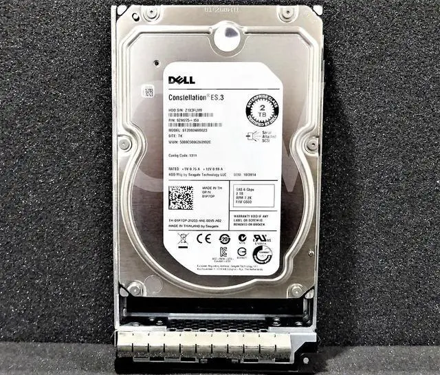 Alt view image 2 of 2 - 1P7DP DELL ST2000NM0023 2TB 7.2K RPM 6Gb/s 3.5" SAS HDD Hard Drive W/ZERO HOURS