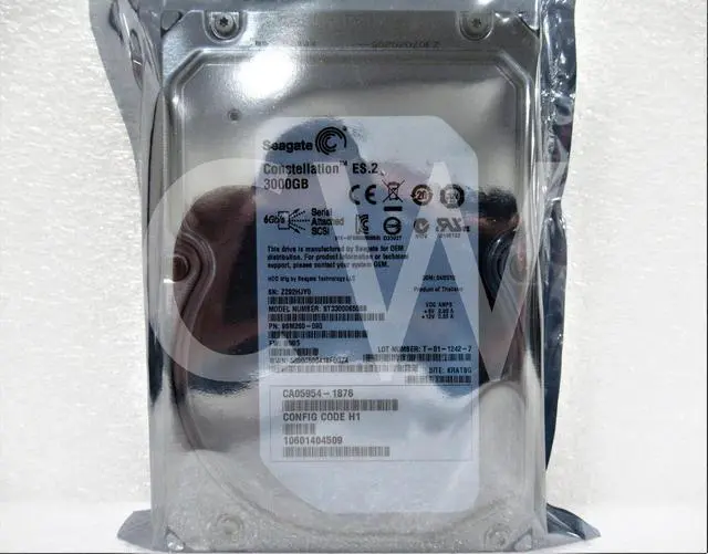Alt view image 2 of 2 - ST33000650SS Seagate 9SM260-090 ES.2 3TB 7200RPM 6Gbps 3.5" SAS Hard Drive
