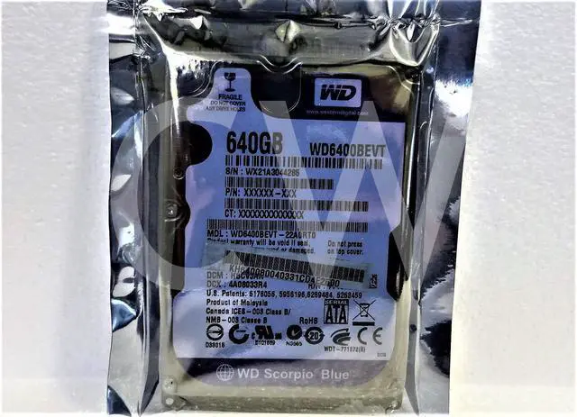 Alt view image 2 of 2 - WD6400BEVT Western Digital BLUE 640GB 5400RPM 3Gbps 2.5" SATA HDD Hard Drive