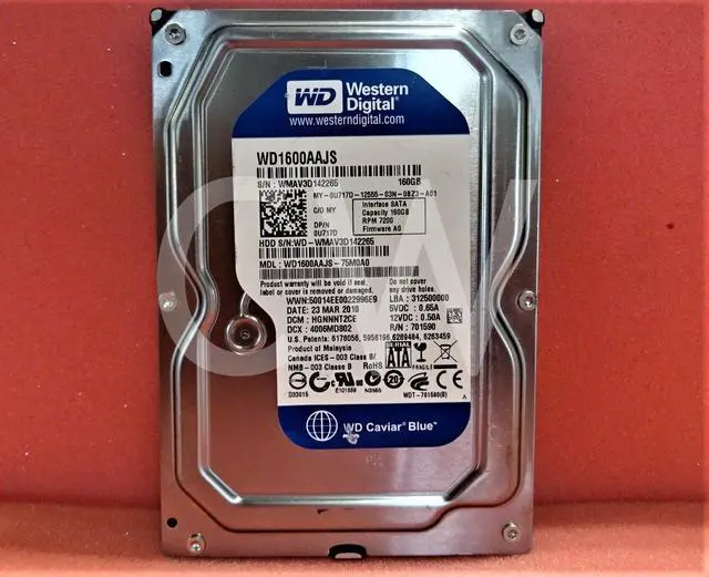 Alt view image 2 of 2 - WD1600AAJS Western Digital U717D 160GB 7200RPM 3Gbps 3.5" SATA Hard Drive