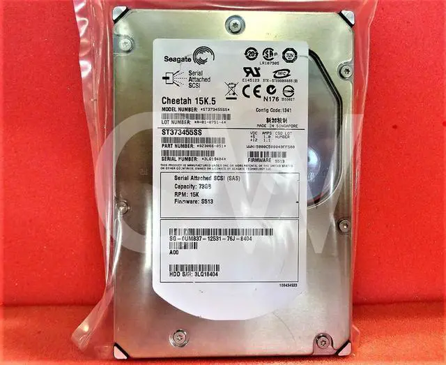 Alt view image 2 of 2 - UM837 9Z3066-051 DELL 73GB 15K RPM 3Gb/s 3.5" LFF SAS Hard Drive ST373455SS