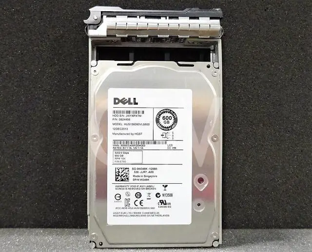 Alt view image 2 of 2 - W348K Dell HUS156060VLS600 ENT 600GB 15KRPM 6Gb/s  3.5" SAS Hard Drive - (0 HRS)