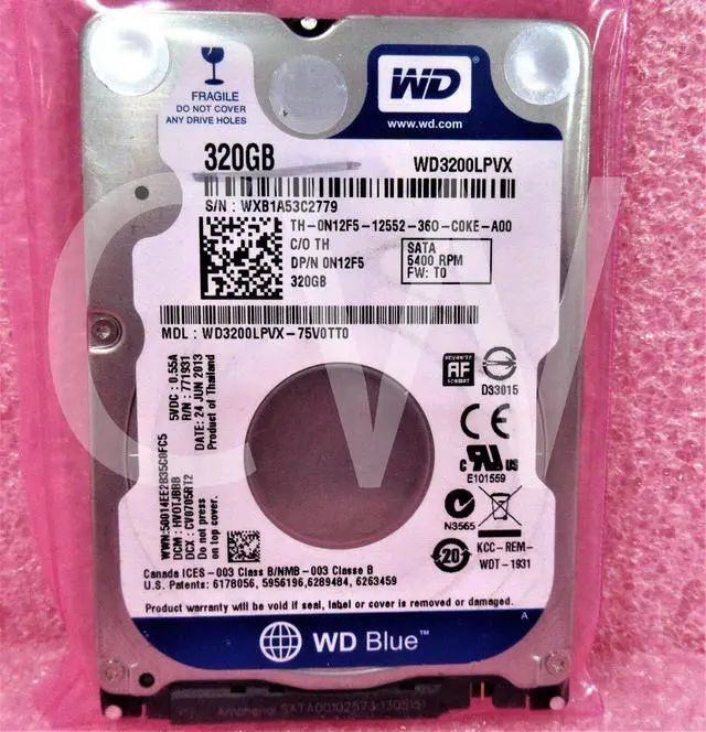 Alt view image 2 of 2 - WD3200LPVX Western Digital N12F5 320GB 5.4K RPM 6Gbps 2.5" SATA HDD Hard Drive
