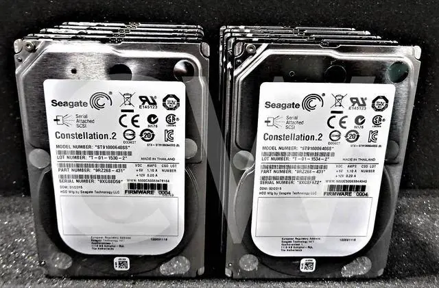 Main image of LOT OF 10 - Seagate ST91000640SS 9RZ268 1TB 7200RPM 6Gbps 2.5"SAS HDD Hard Drive