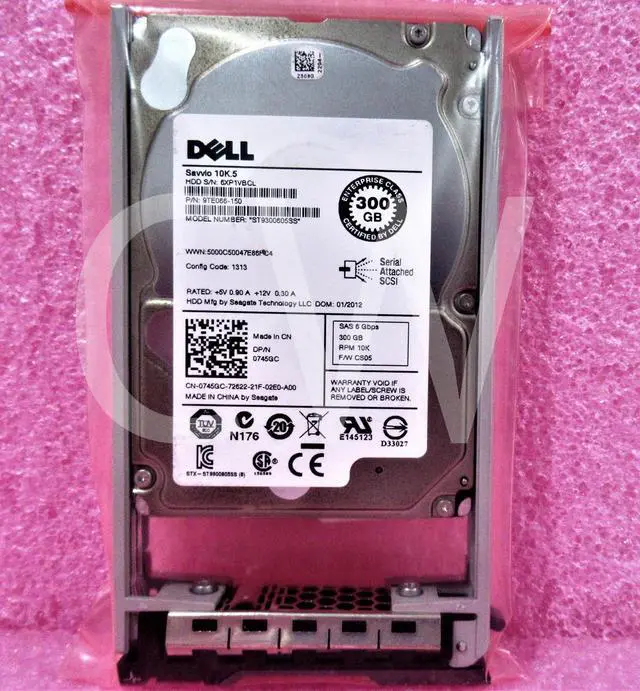 Alt view image 2 of 2 - 745GC ST9300605SS Dell 300GB 10K RPM 6Gb/s 2.5"SAS SERVER HDD HardDrive W/R Tray