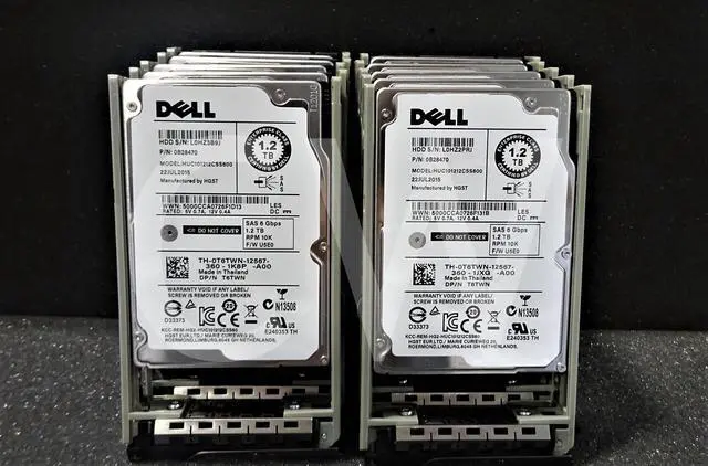 Main image of LOT OF 10 - Dell T6TWN HUC101212CSS600 1.2TB 10000RPM 6Gbps 2.5" SAS Hard Drive