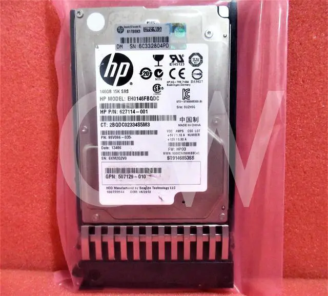 Alt view image 2 of 2 - HP652605-B21 627114-001 146GB 15000RPM 6Gbps 2.5" SAS HDD Hard Drive W/Caddy