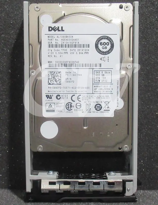 Main image of 990FD AL13SXB600N DELL 600GB 15K RPM 6Gbps 2.5" SAS HDD Hard Drive - (0 HOURS)
